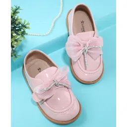 Cute Walk by Babyhug Velcro Closure Ballerina with Bow Applique - Pink-picture-11