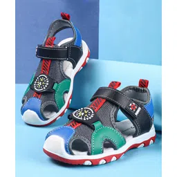 Cute Walk by Babyhug Velcro Closure Sandals Clock Applique - Navy Blue-picture-22