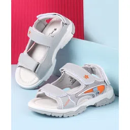 Cute Walk by Babyhug Velcro Closure Sandals - Grey-picture-21