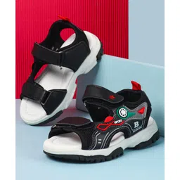 Cute Walk by Babyhug Velcro Closure Sandals With Applique- Black-picture-11