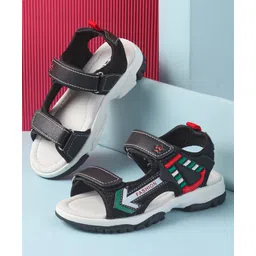 Cute Walk by Babyhug Velcro Closure Sandals with Fashion Applique - Black-picture-17
