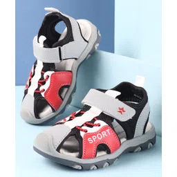 Cute Walk by Babyhug Velcro Closure Sandals With Sport Print - Red-picture-10