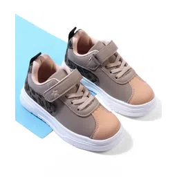 Cute Walk by Babyhug Velcro Closure Sneaker Shoes With Leopard Print - Khaki-picture-26