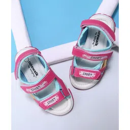 Cute Walk by Babyhug Velcro Sandals Sport Print - Peach image 2