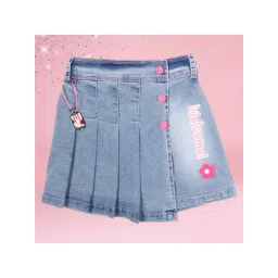 Cutecumber Girls Blue Denim Regular Fit Skirts-picture-27