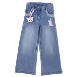 Cutecumber Girls Blue Embellished Jeans-picture-11