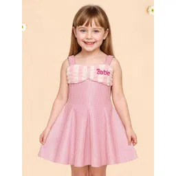 CUTECUMBER Girls Cotton Striped Fit & Flare Dress-picture-34