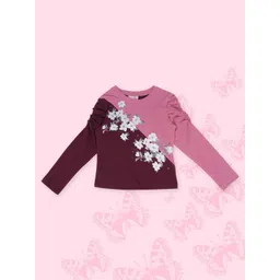 CUTECUMBER Girls Floral Printed Casual Top-picture-31