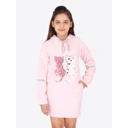 CUTECUMBER Girls Hooded Shirt Dress-picture-31