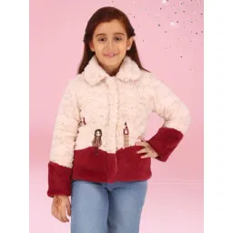 Cutecumber Girls Maroon Winter Jacket-picture-44