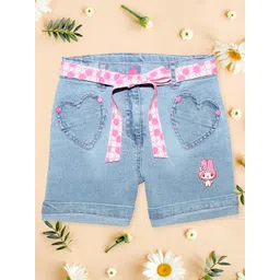 CUTECUMBER Girls Mid-Rise Denim Shorts-picture-13
