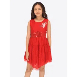 CUTECUMBER Girls Net Fit & Flare Dress-picture-57