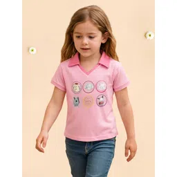 CUTECUMBER Girls Printed Shirt Collar Casual Top-picture-46