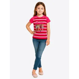 CUTECUMBER Girls Striped Graphic Printed Raglan Sleeves Top-picture-14