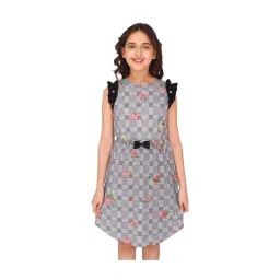 Cutecumber Kids Black Checkered Casual Dress-picture-44