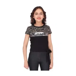 Cutecumber Kids Black Printed Casual Top-picture-15
