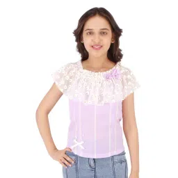 Cutecumber Kids Lavender Applique Top-picture-35