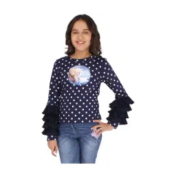 Cutecumber Kids Navy & White Printed Full Sleeves Top-picture-10