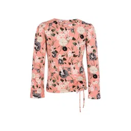 Cutecumber Kids Peach Floral T-Shirt-picture-24