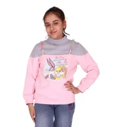 Cutecumber Kids Pink & Grey Printed Sweatshirt-picture-37