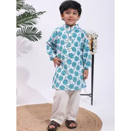 Cutiekins Boys Ethnic Motifs Printed Straight Kurta with Pyjamas-picture-56