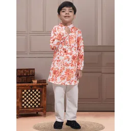 Cutiekins Boys Floral Printed Regular Kurta with Pyjamas-picture-56