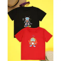 Cutiekins Boys Pack Of 2 Graphic Printed Round Neck T-shirt-picture-22