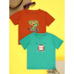 Cutiekins Boys Pack Of 2 Graphic Printed Round Neck T-shirt-picture-42