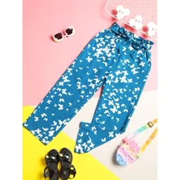 Cutiekins Girls Animal Printed Flared Knitted Palazzos-picture-45