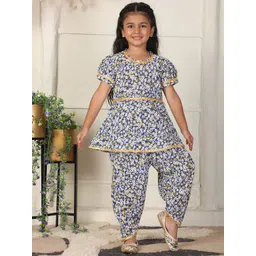 Cutiekins Girls Floral Printed A-Line Kurta with Dhoti Pants-picture-37
