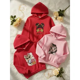 Cutiekins Girls Printed Hooded Sweatshirt-picture-17