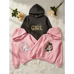 Cutiekins Girls Printed Hooded Sweatshirt-picture-31