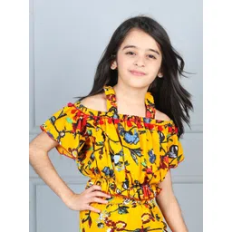 Cutiekins GirlsFloral Embellished Ruffles Crop Top-picture-13