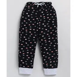 CUTOPIES All Over Hearts Printed Jogger Pant - Black-picture-24