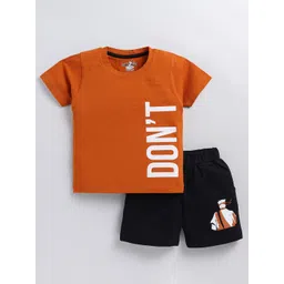 Cutopies Boys Printed Pure Cotton T-shirt With Shorts-picture-40