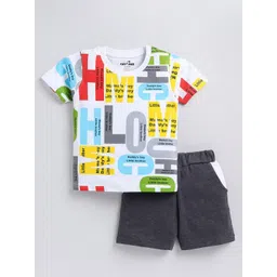 Cutopies Boys Printed Pure Cotton T-shirt With Shorts-picture-20
