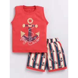 Cutopies Boys Printed Pure Cotton T-shirt With Shorts-picture-10