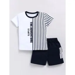 Cutopies Boys Printed Pure Cotton T-shirt With Shorts-picture-39