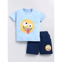 Cutopies Boys Printed Pure Cotton T-shirt With Shorts-picture-38