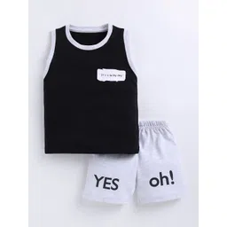 Cutopies Unisex Kids Pure Cotton Printed T-shirt With Shorts-picture-12