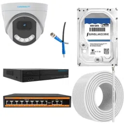 Cybernautt 3MP Full HD Indoor &a; Outdoor Network IP Combo Kit with 10Ch NVR, 7Dome HD Camera, 8Ch POE, 100m Copper LAN Cable, Connector &a; 1TB HDD-picture-22