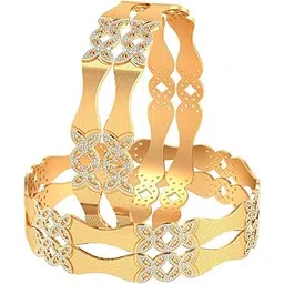 cygni bangles Elegant Gold-Plated CNC Bangles for Women Traditional Designs Jewelry-picture-15