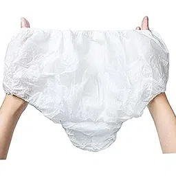 d-core Women and Men Nonwoven Disposable Underwear, Panties, Briefs for Travel, Hospital, Sport, Hotel, Spa, Massage, and Salon(White, Pack 24)-picture-49