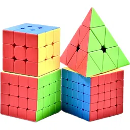 Speed Cube Combo Set 3x3 4x4 5x5 & Pyraminx Pyramid Triangle Puzzle Cubic Combo-image-44