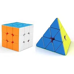 D ETERNAL Speed Cube Combo Set Of 3X3X3 And Pyraminx Pyramid Triangle High Speed Stickerless Puzzle Cube Game Toy, Kids and Professionals-image-34