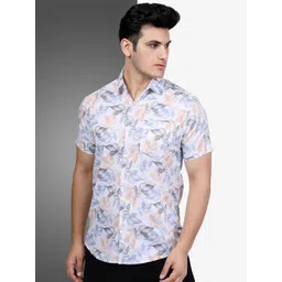 D Finish Men Smart Fit Floral Printed Spread Collar Cotton Casual Shirt-picture-34