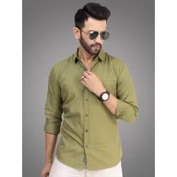 D Finish Men Smart Fit Solid Spread Collar Cotton Casual Shirt-picture-37