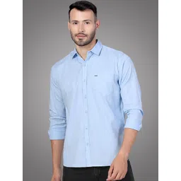 D Finish Men Solid Spread Collar Cotton Casual Shirt-picture-16