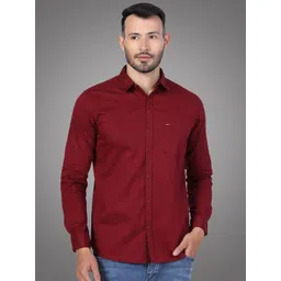D Finish Men Solid Spread Collar Cotton Casual Shirt-picture-17