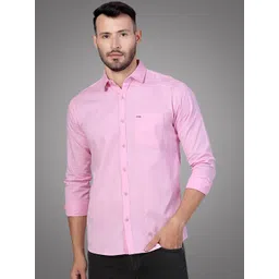 D Finish Men Solid Spread Collar Cotton Casual Shirt-picture-19
